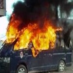 Manifestations et voiture de police incendiée à Tozeur